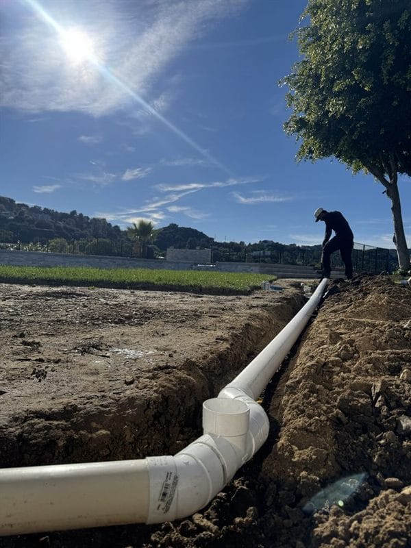 Underground sewer installation, New lines & re-routes