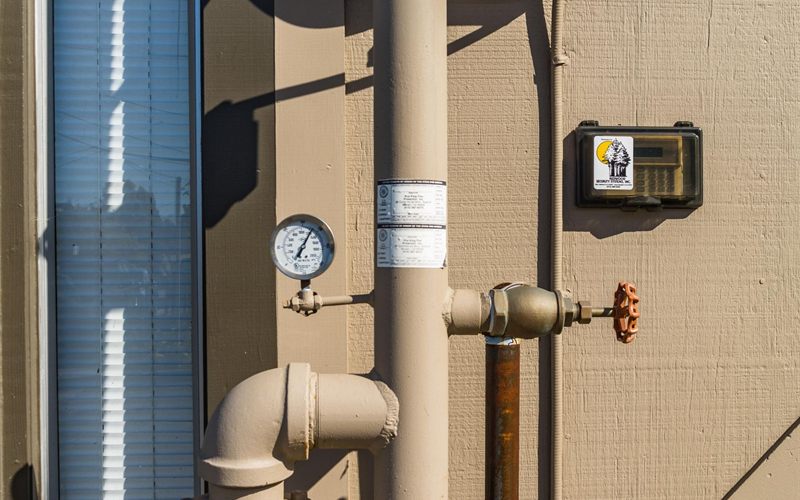 Backflow preventer installation on a commercial building supply in Sacramento