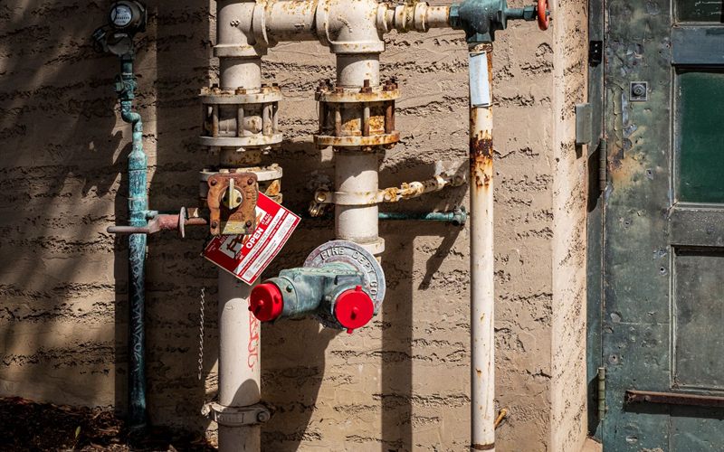 Backflow preventer repair on a commercial water line in Sacramento