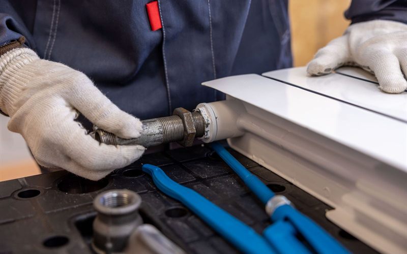 Tankless commercial water heater connections installed in Sacramento